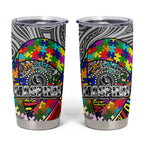 Autism Awareness Australia Collingwood Magpies Tumbler Cup Aboriginal Indigenous Art