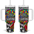 Autism Awareness Australia Collingwood Magpies Tumbler With Handle Aboriginal Indigenous Art