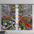 Autism Awareness Australia Collingwood Magpies Window Curtain Aboriginal Indigenous Art