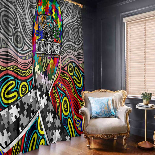 Autism Awareness Australia Collingwood Magpies Window Curtain Aboriginal Indigenous Art