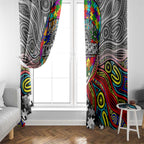 Autism Awareness Australia Collingwood Magpies Window Curtain Aboriginal Indigenous Art