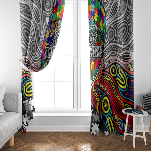 Autism Awareness Australia Collingwood Magpies Window Curtain Aboriginal Indigenous Art