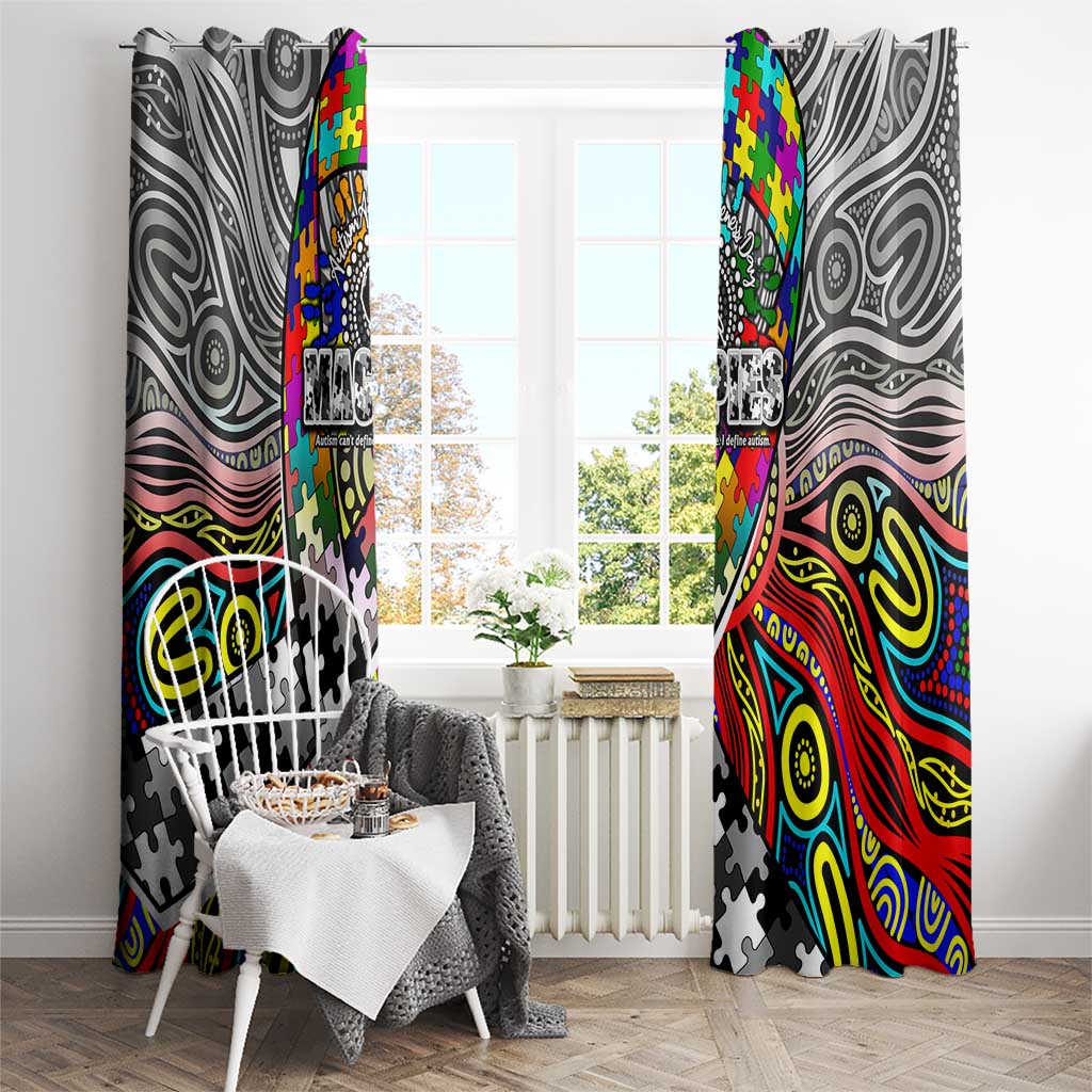 Autism Awareness Australia Collingwood Magpies Window Curtain Aboriginal Indigenous Art