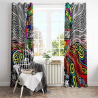 Autism Awareness Australia Collingwood Magpies Window Curtain Aboriginal Indigenous Art