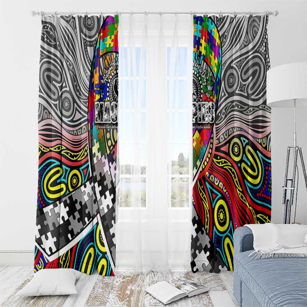 Autism Awareness Australia Collingwood Magpies Window Curtain Aboriginal Indigenous Art