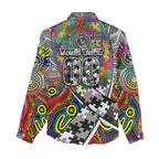Autism Awareness Australia Collingwood Magpies Women Casual Shirt Aboriginal Indigenous Art