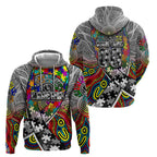 Autism Awareness Australia Collingwood Magpies Zip Hoodie Aboriginal Indigenous Art