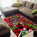 Autism Awareness Australia Essendon Bombers Area Rug Aboriginal Indigenous Art