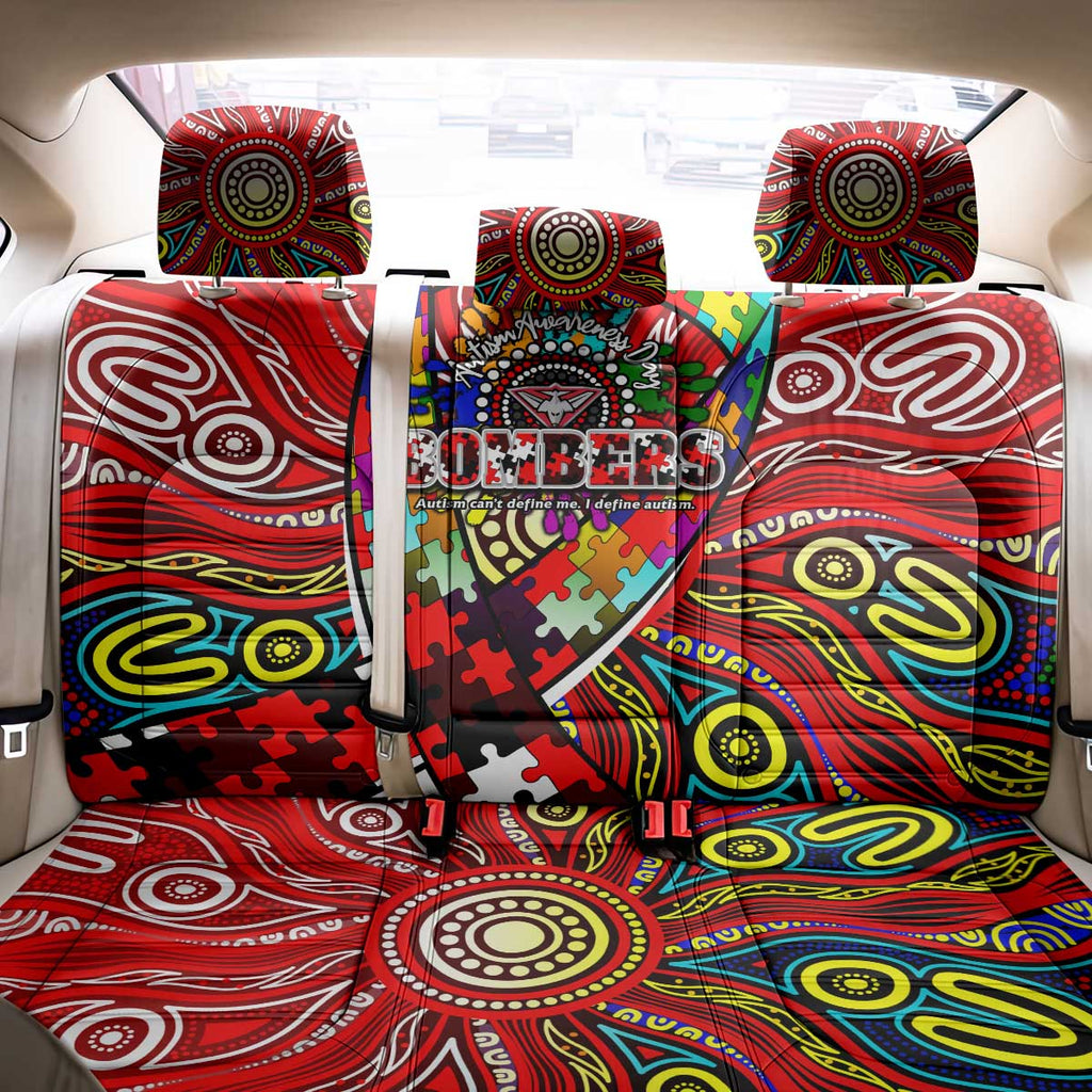 Autism Awareness Australia Essendon Bombers Back Car Seat Cover Aboriginal Indigenous Art