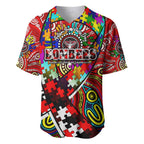 Autism Awareness Australia Essendon Bombers Baseball Jersey Aboriginal Indigenous Art
