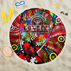 Autism Awareness Australia Essendon Bombers Beach Blanket Aboriginal Indigenous Art