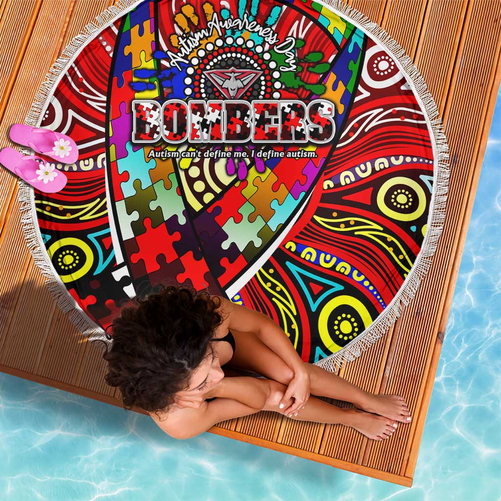Autism Awareness Australia Essendon Bombers Beach Blanket Aboriginal Indigenous Art