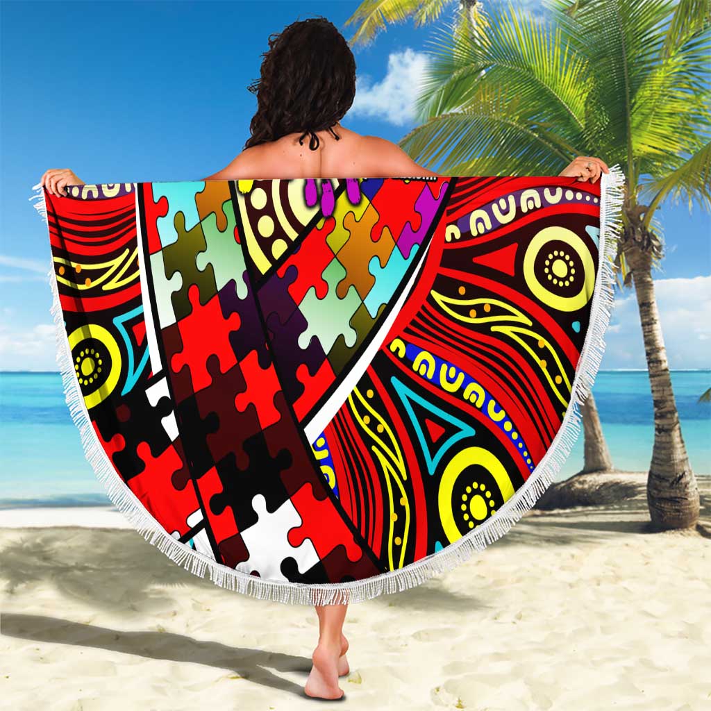 Autism Awareness Australia Essendon Bombers Beach Blanket Aboriginal Indigenous Art