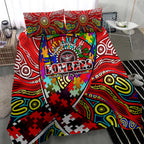 Autism Awareness Australia Essendon Bombers Bedding Set Aboriginal Indigenous Art