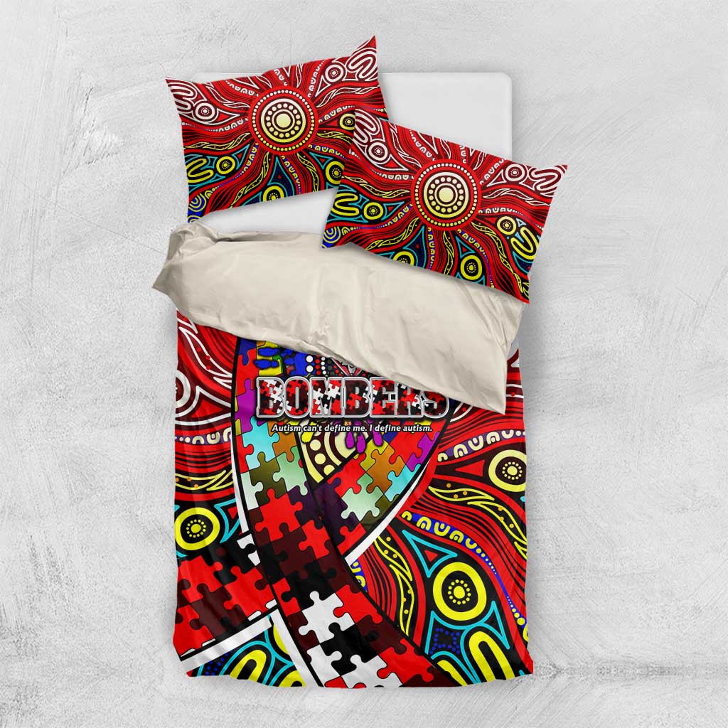 Autism Awareness Australia Essendon Bombers Bedding Set Aboriginal Indigenous Art