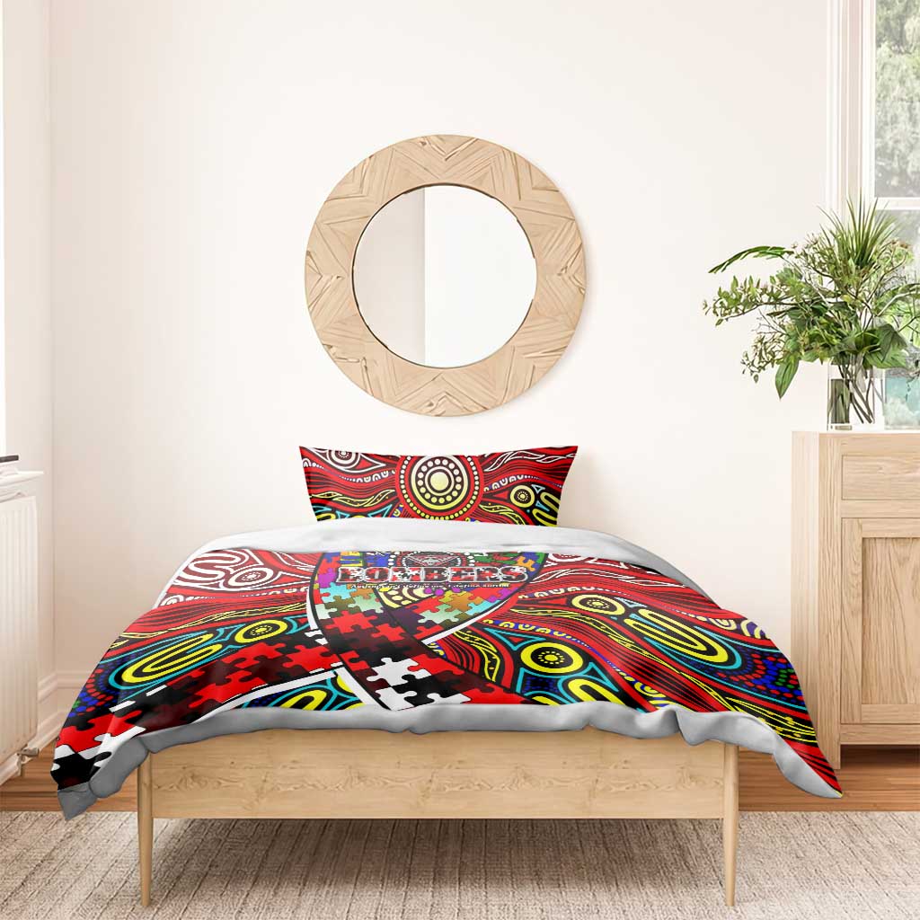 Autism Awareness Australia Essendon Bombers Bedding Set Aboriginal Indigenous Art
