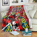 Autism Awareness Australia Essendon Bombers Blanket Aboriginal Indigenous Art