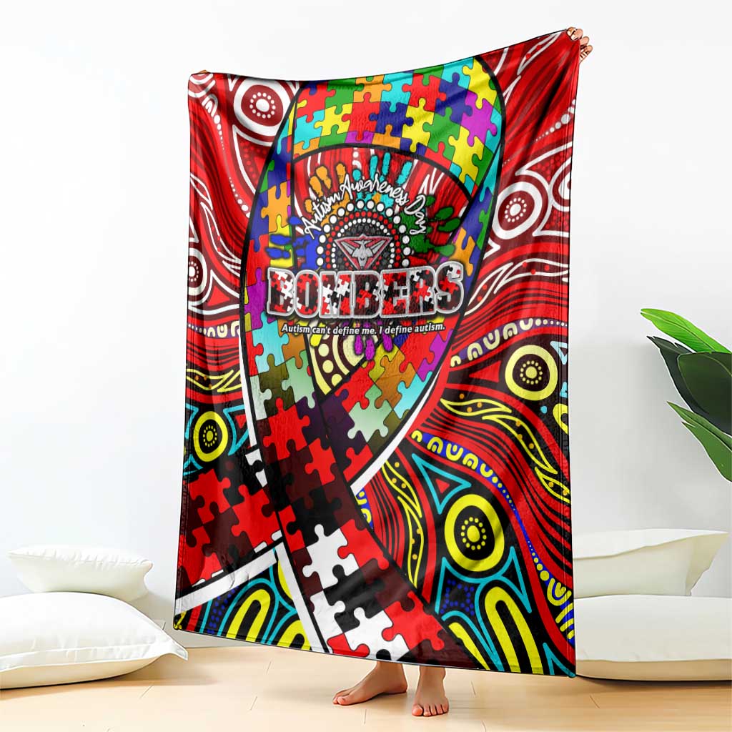 Autism Awareness Australia Essendon Bombers Blanket Aboriginal Indigenous Art