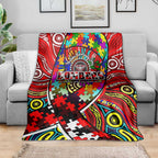 Autism Awareness Australia Essendon Bombers Blanket Aboriginal Indigenous Art