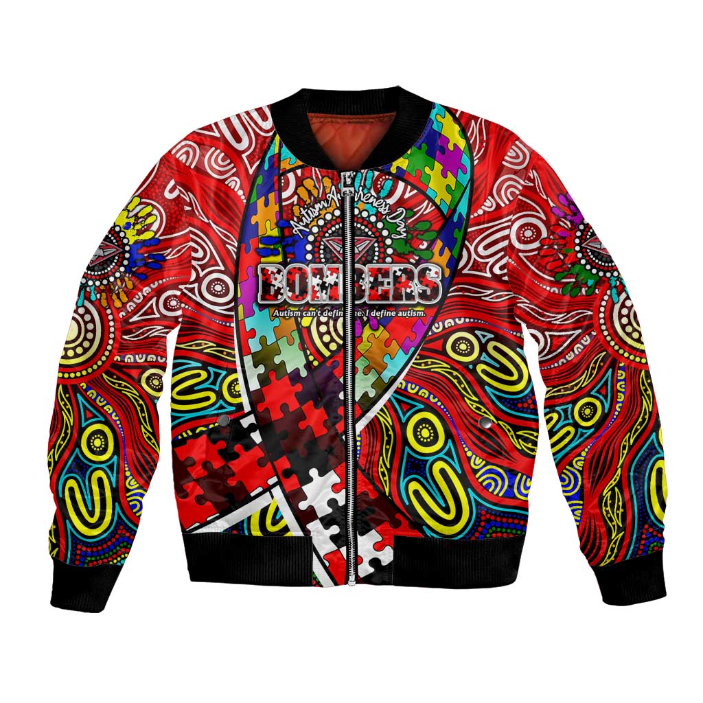 Autism Awareness Australia Essendon Bombers Bomber Jacket Aboriginal Indigenous Art