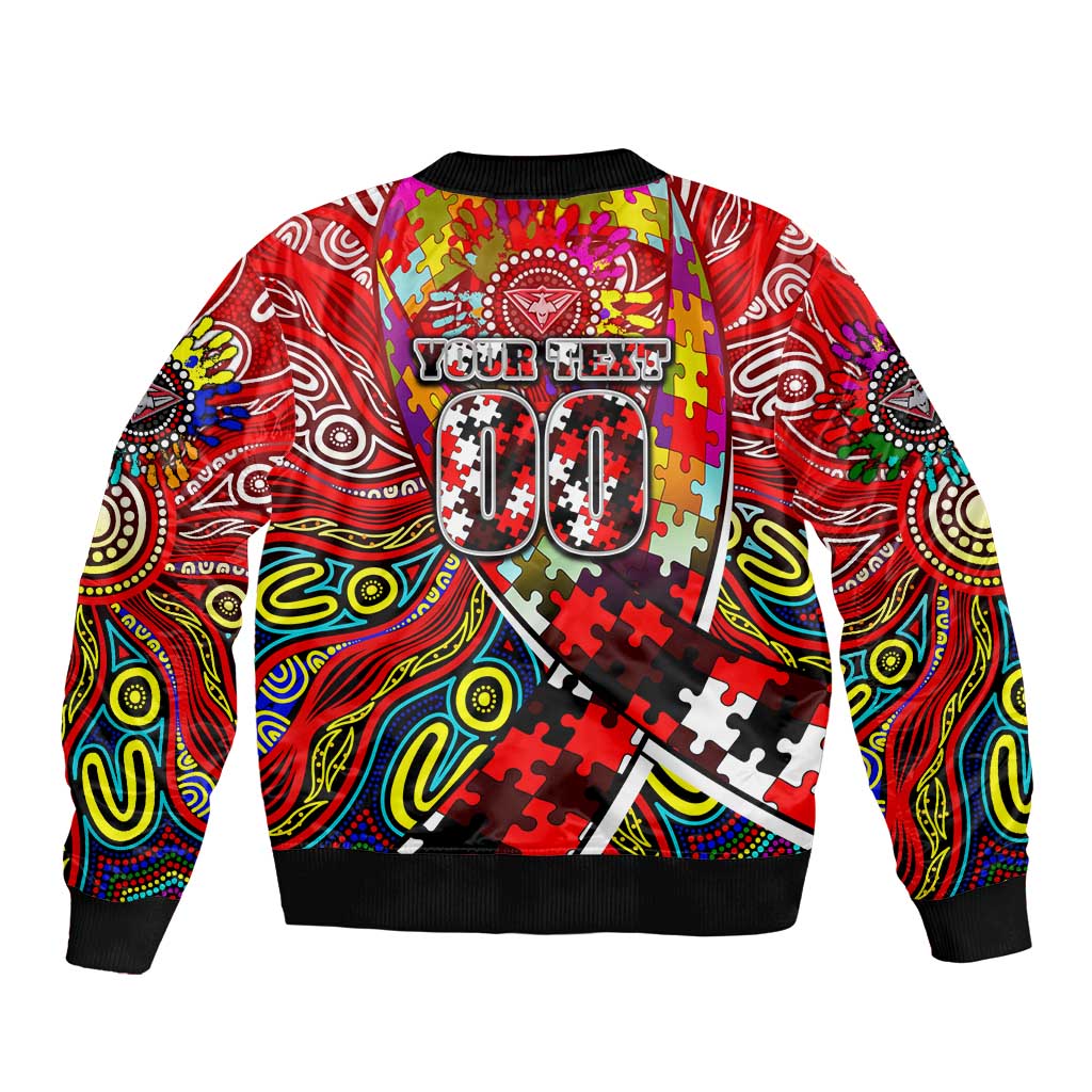 Autism Awareness Australia Essendon Bombers Bomber Jacket Aboriginal Indigenous Art