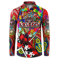 Autism Awareness Australia Essendon Bombers Button Sweatshirt Aboriginal Indigenous Art