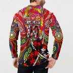 Autism Awareness Australia Essendon Bombers Button Sweatshirt Aboriginal Indigenous Art