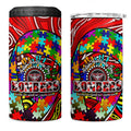 Autism Awareness Australia Essendon Bombers 4 in 1 Can Cooler Tumbler Aboriginal Indigenous Art