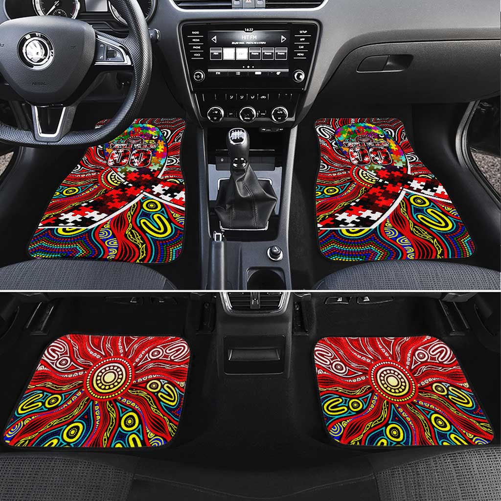 Autism Awareness Australia Essendon Bombers Car Mats Aboriginal Indigenous Art