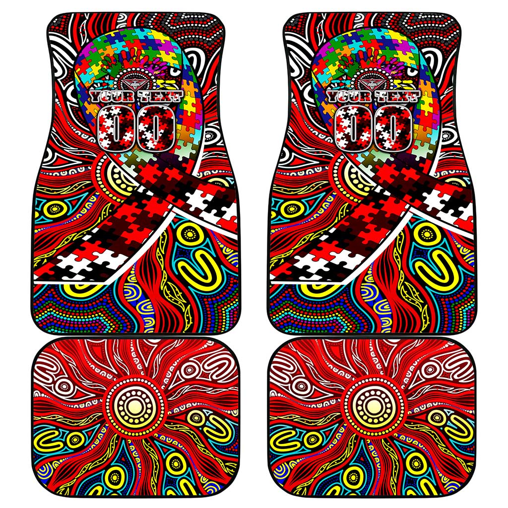 Autism Awareness Australia Essendon Bombers Car Mats Aboriginal Indigenous Art