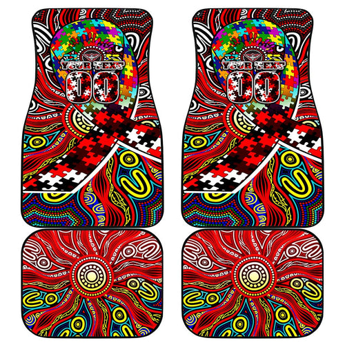 Autism Awareness Australia Essendon Bombers Car Mats Aboriginal Indigenous Art