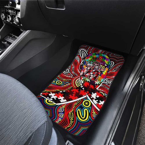 Autism Awareness Australia Essendon Bombers Car Mats Aboriginal Indigenous Art