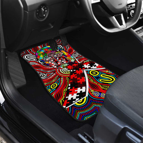 Autism Awareness Australia Essendon Bombers Car Mats Aboriginal Indigenous Art