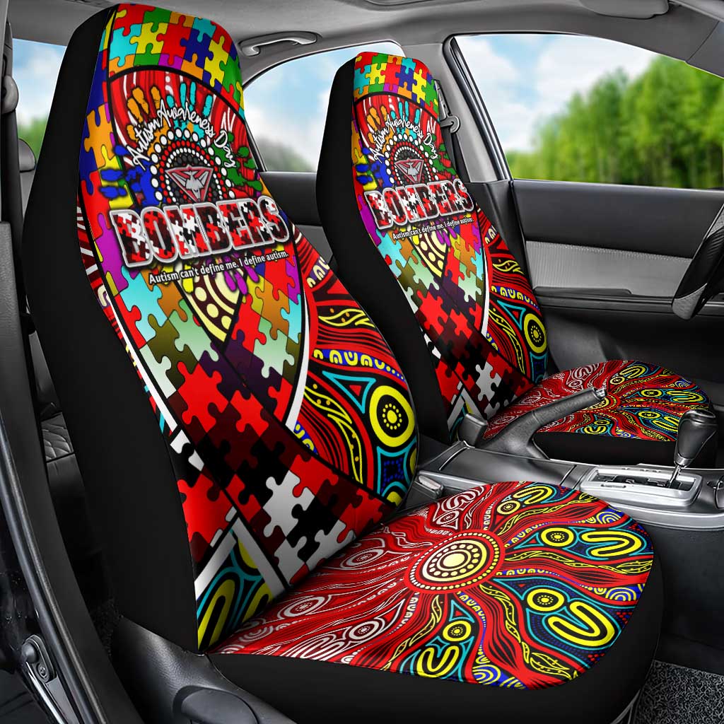 Autism Awareness Australia Essendon Bombers Car Seat Cover Aboriginal Indigenous Art