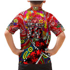 Autism Awareness Australia Essendon Bombers Family Matching Mermaid Dress and Hawaiian Shirt Aboriginal Indigenous Art