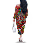Autism Awareness Australia Essendon Bombers Family Matching Off The Shoulder Long Sleeve Dress and Hawaiian Shirt Aboriginal Indigenous Art