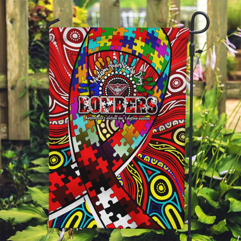 Autism Awareness Australia Essendon Bombers Garden Flag Aboriginal Indigenous Art