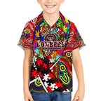 Autism Awareness Australia Essendon Bombers Hawaiian Shirt Aboriginal Indigenous Art