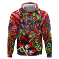 Autism Awareness Australia Essendon Bombers Hoodie Aboriginal Indigenous Art