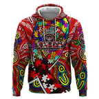 Autism Awareness Australia Essendon Bombers Hoodie Aboriginal Indigenous Art