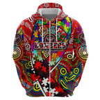 Autism Awareness Australia Essendon Bombers Hoodie Aboriginal Indigenous Art