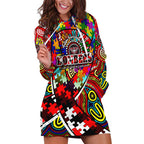 Autism Awareness Australia Essendon Bombers Hoodie Dress Aboriginal Indigenous Art
