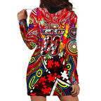 Autism Awareness Australia Essendon Bombers Hoodie Dress Aboriginal Indigenous Art