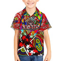 Autism Awareness Australia Essendon Bombers Kid Hawaiian Shirt Aboriginal Indigenous Art