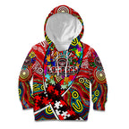 Autism Awareness Australia Essendon Bombers Kid Hoodie Aboriginal Indigenous Art