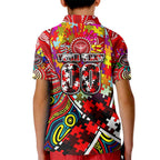 Autism Awareness Australia Essendon Bombers Kid Polo Shirt Aboriginal Indigenous Art