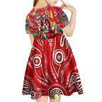 Autism Awareness Australia Essendon Bombers Kid Short Sleeve Dress Aboriginal Indigenous Art