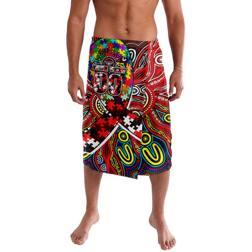 Autism Awareness Australia Essendon Bombers Lavalava Aboriginal Indigenous Art