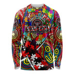 Autism Awareness Australia Essendon Bombers Long Sleeve Shirt Aboriginal Indigenous Art
