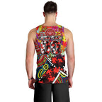 Autism Awareness Australia Essendon Bombers Men Tank Top Aboriginal Indigenous Art